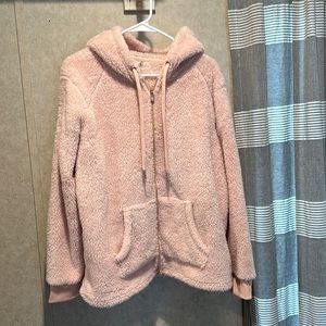 Adrienne Vittadini Sport Fuzzy Hooded Jacket